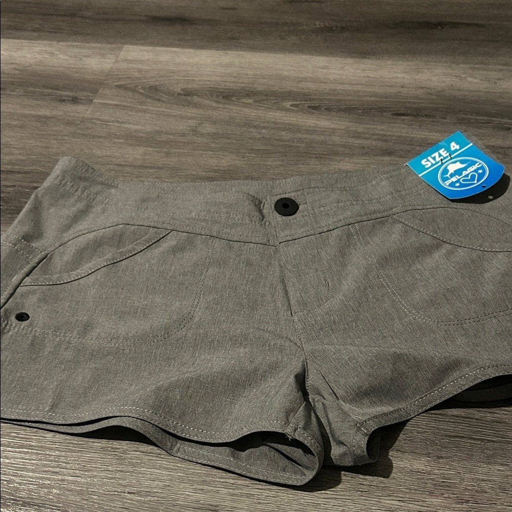 Pelagic High Waist Gray Women's Shorts